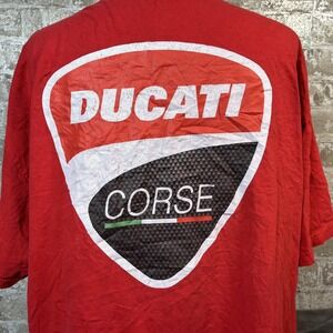 Ducati Shirt Mens 3XL Red Streetfighter V4 Corse Graphic Motorcycle Tee Racing